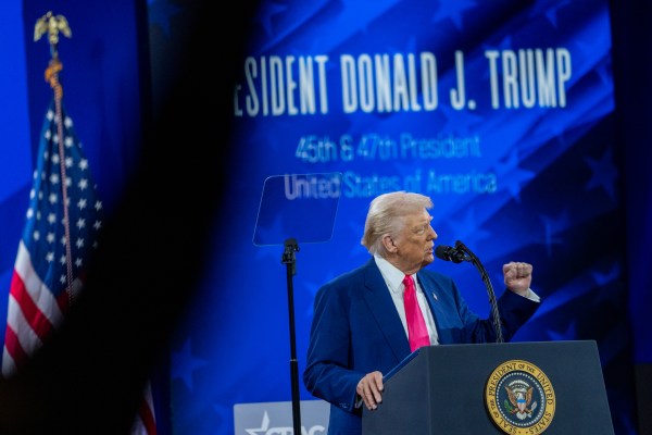President Donald Trump speaks at the Conservative Political Action Conference at the Gaylord National Resort & Convention Center in Oxon Hill, Maryland, on Saturday, February 22, 2025. (Official White House Photo by Joyce N. Boghosian)