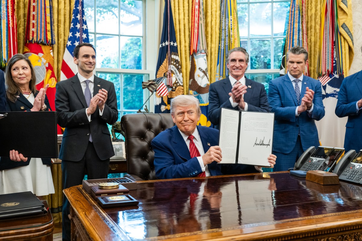 President Donald Trump signs executive orders regarding nuclear energy, Friday, May 23, 2025, in the Oval Office. (Official White House Photo by Molly Riley)