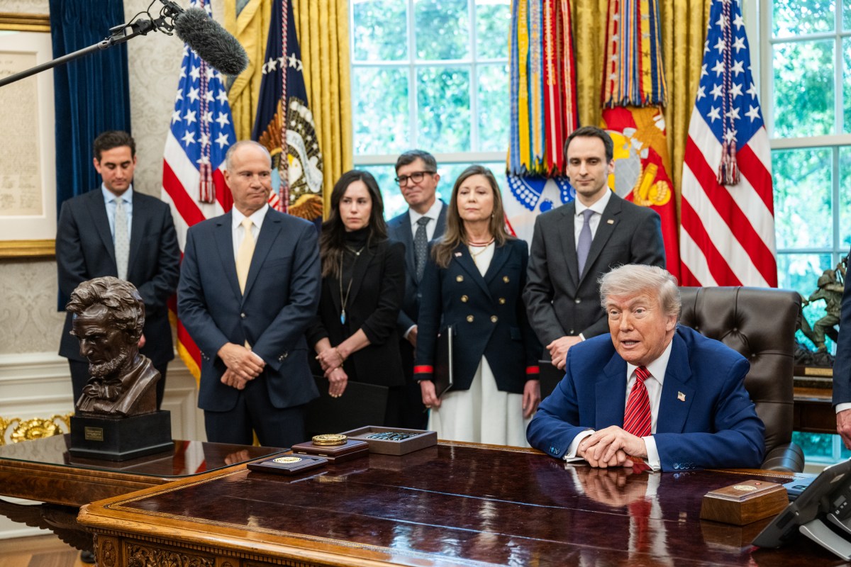 President Donald Trump signs executive orders regarding nuclear energy, Friday, May 23, 2025, in the Oval Office. (Official White House Photo by Molly Riley)
