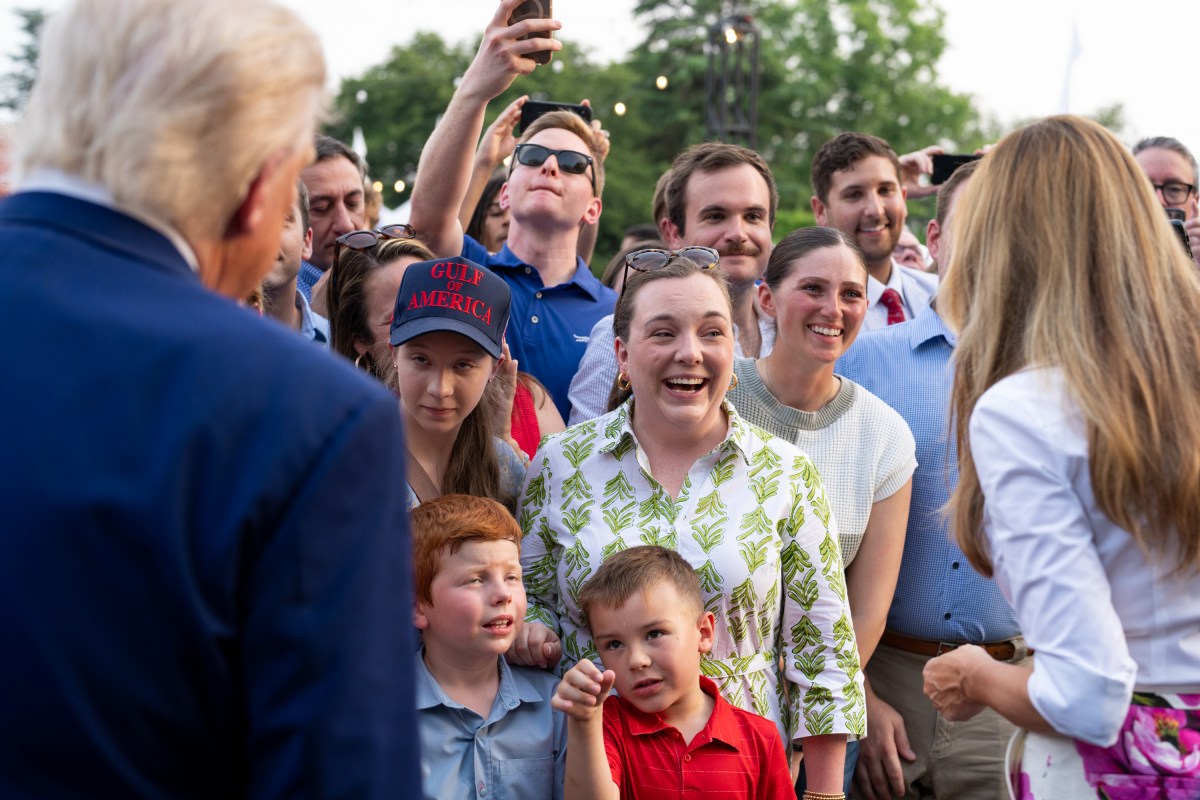 President Donald Trump and First Lady Melania Trump greet guests along the rope line at the Congressional Picnic, Thursday, June 12, 2025, on the South Lawn of the White House.(Official White House Photo by Andrea Hanks)
