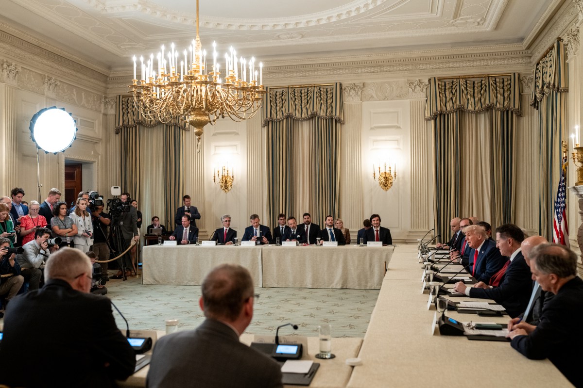 President Donald Trump participates in the Invest America Roundtable in the State Dining Room of the White House, Monday, June 9, 2025. (Official White House Photo by Joyce N. Boghosian)