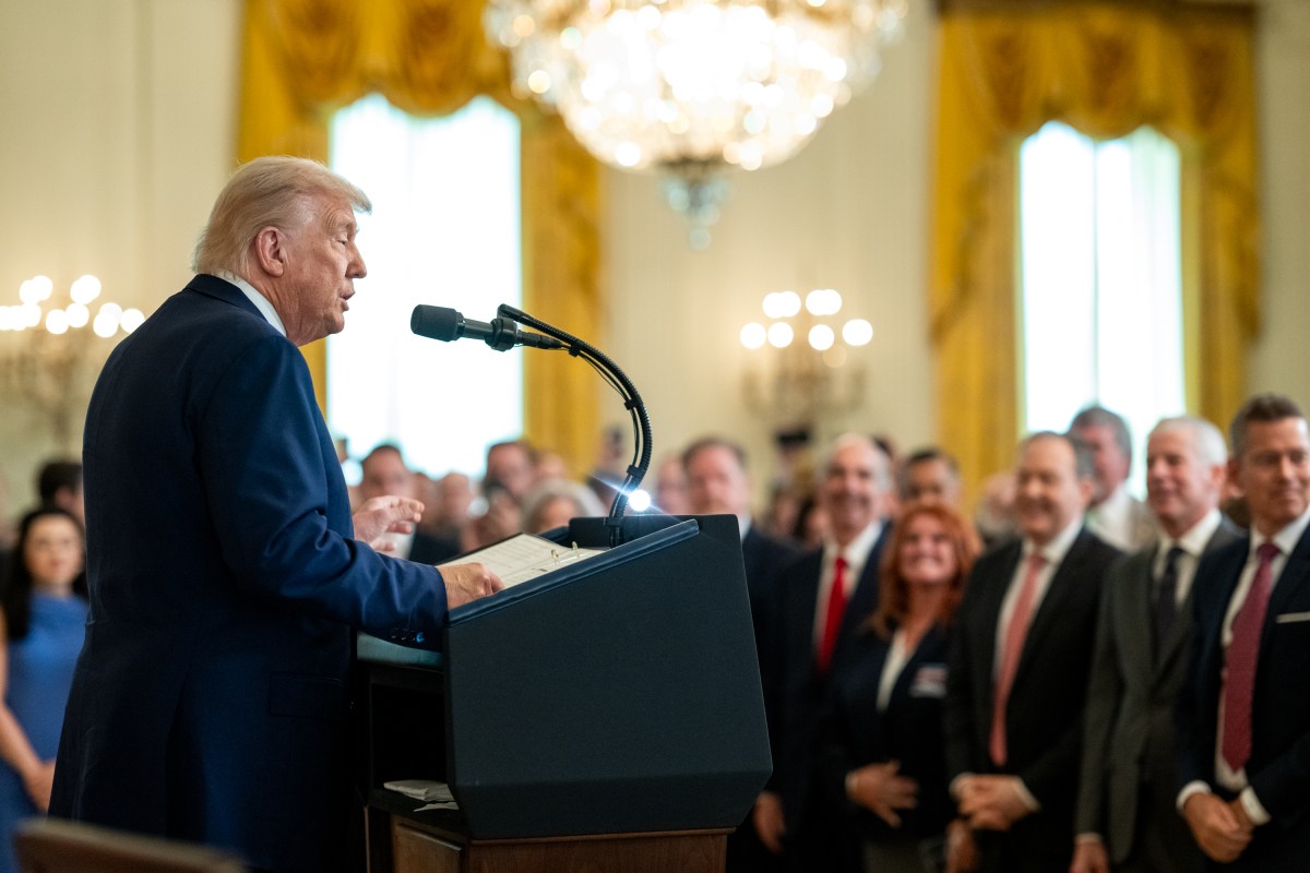 President Donald Trump delivers remarks at a bill signing ceremony supporting the auto and fuel industries, Thursday, June 11, 2025, in the East Room of the White House. (Official White House Photo by Joyce N. Boghosian)
