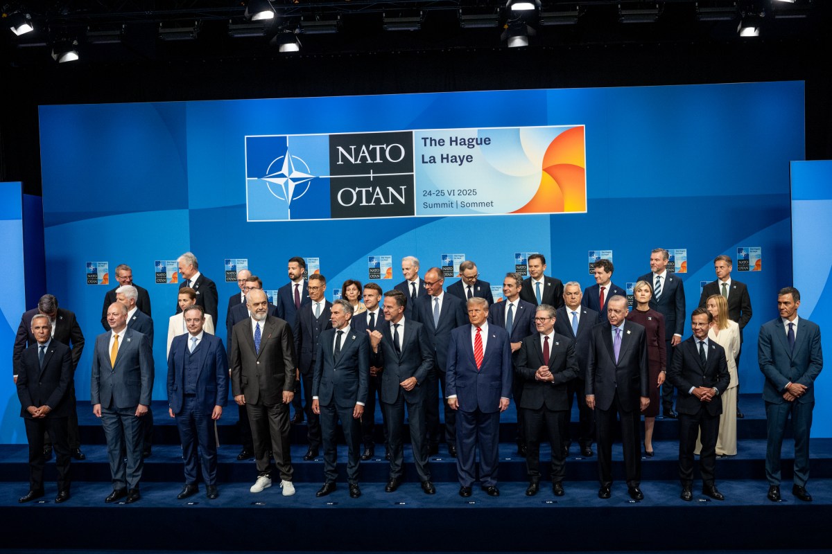 President Donald Trump participates in NATO family photo, Wednesday, June 25, 2025, at the 2025 NATO Summit at the World Forum in The Hague, Netherlands. (Official White House Photo by Daniel Torok)