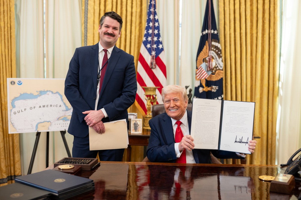 President Donald Trump greets members of the Navy Midshipmen football team from the U.S. Naval Academy, Tuesday, April 15, 2025, in the State Dining Room of the White House. (Official White House Photo by Joyce N. Boghosian)