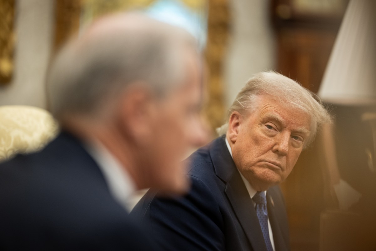 President Donald Trump hosts a bilateral meeting with Prime Minister Gahr Store of Norway, Thursday, April 24, 2025, in the Oval Office. (Official White House Photo by Daniel Torok)