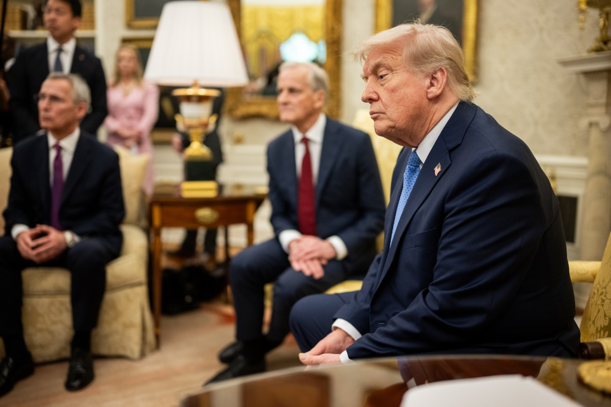 President Donald Trump hosts a bilateral meeting with Prime Minister Gahr Store of Norway, Thursday, April 24, 2025, in the Oval Office. (Official White House Photo by Daniel Torok)